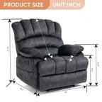 41W Oversized Manual Recliner Chair ,Extra Wide Sofa Recliners