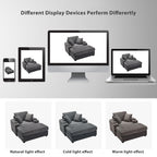 42.12 Corduroy Upholstered Sofa + Ottoman