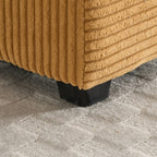 42.12 Corduroy Upholstered Sofa + Ottoman