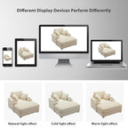 42.12 Corduroy Upholstered Sofa + Ottoman