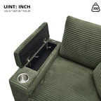 42.12 Corduroy Upholstered Sofa + Ottoman