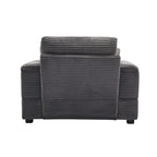 42.12 Corduroy Upholstered Sofa + Ottoman