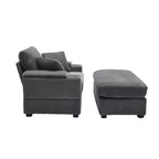 42.12 Corduroy Upholstered Sofa + Ottoman