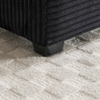 42.12 Corduroy Upholstered Sofa + Ottoman