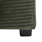 42.12 Corduroy Upholstered Sofa + Ottoman