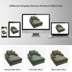 42.12 Corduroy Upholstered Sofa + Ottoman