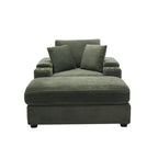 42.12 Corduroy Upholstered Sofa + Ottoman