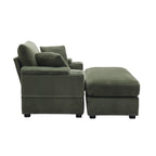 42.12 Corduroy Upholstered Sofa + Ottoman