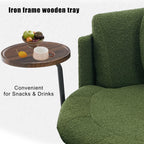 42.5 Single Sofa Chair with Cresent-Shaped Movable Footstool