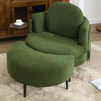 42.5 Single Sofa Chair with Cresent-Shaped Movable Footstool