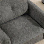 42*33 Single Sofa, Armchair with Wide Seat, Dual-port Charger, Pull-line & Tufted Design, High-density Foam