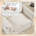 42â?Wide Seat Armchair with Dual-Port Charger and Tufted Pull-Line Design by Harper&Bright Designs