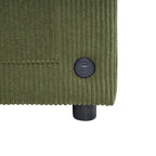 47.2 Corduroy Twin Sleeper Sofa with Foldable Mattress, Side Table, USB Ports, and Storage Pocket