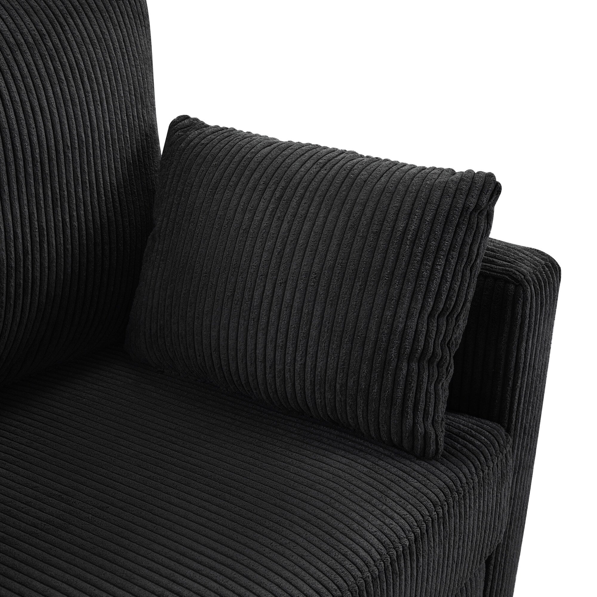 47.2 Corduroy Twin Sleeper Sofa with Foldable Mattress, Side Table, USB Ports, and Storage Pocket