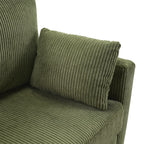 47.2 Corduroy Twin Sleeper Sofa with Foldable Mattress, Side Table, USB Ports, and Storage Pocket
