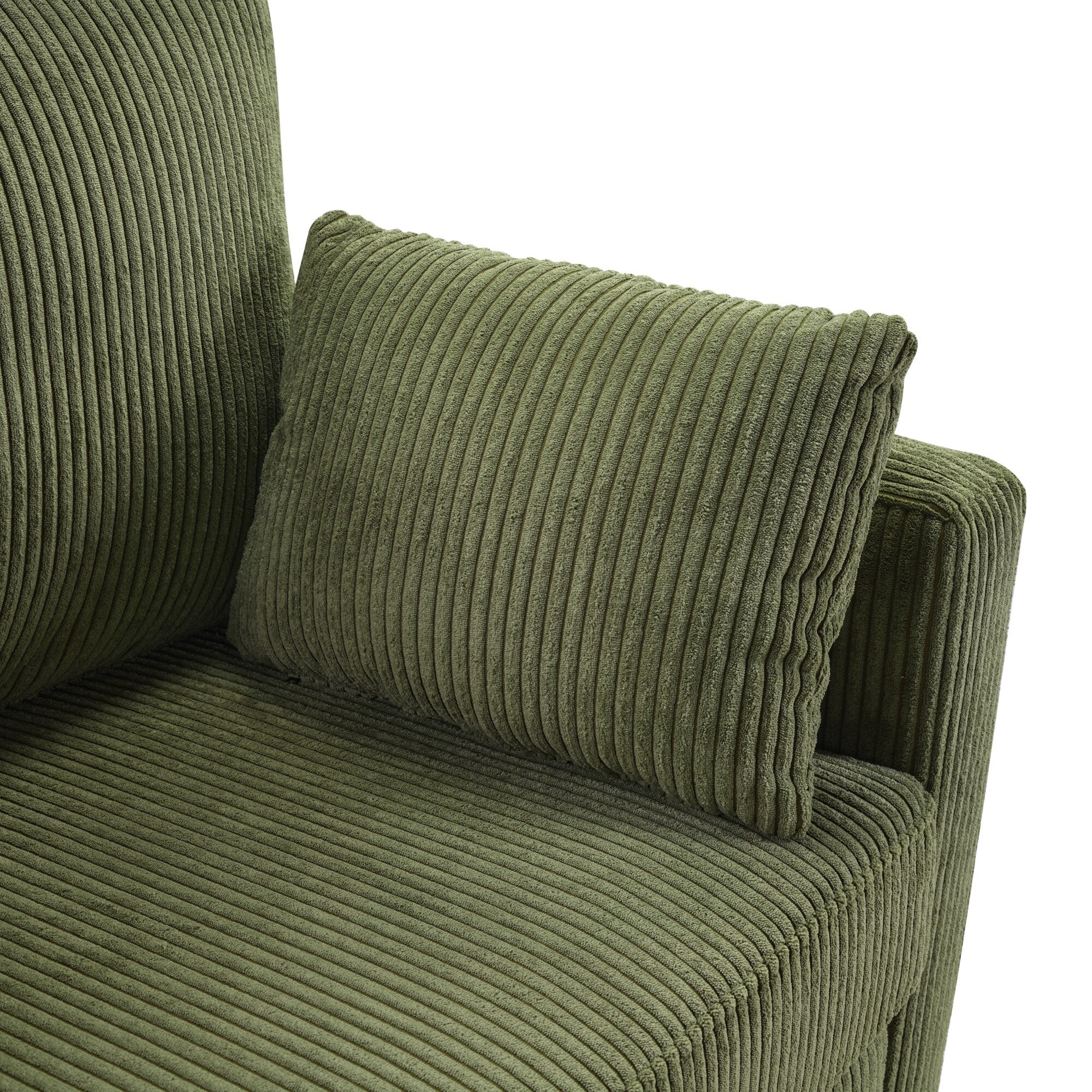 47.2 Corduroy Twin Sleeper Sofa with Foldable Mattress, Side Table, USB Ports, and Storage Pocket