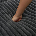 47.7 Oversized Corduroy Chaise Longue with Ottoman