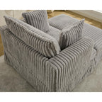 47.7 Oversized Corduroy Chaise Longue with Ottoman