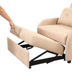 48.82-Seater Sleeper Sofa 3 in 1 with 2 Wing Table and USB Charge