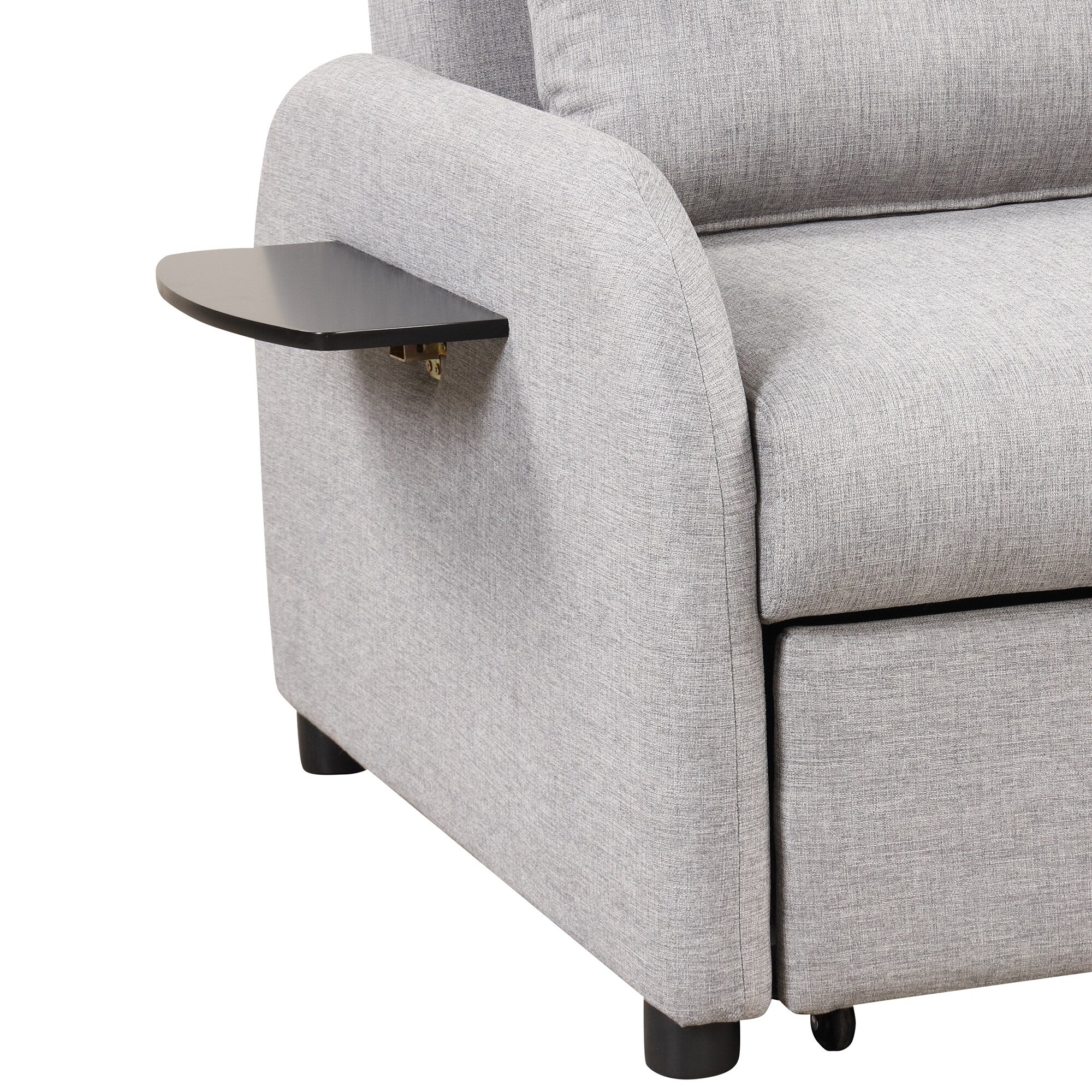 48.82-Seater Sleeper Sofa 3 in 1 with 2 Wing Table and USB Charge