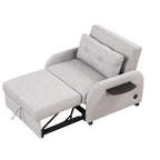 48.82-Seater Sleeper Sofa 3 in 1 with 2 Wing Table and USB Charge