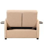 48.82-Seater Sleeper Sofa 3 in 1 with 2 Wing Table and USB Charge