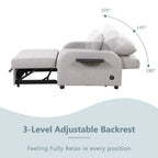 48.82-Seater Sleeper Sofa 3 in 1 with 2 Wing Table and USB Charge