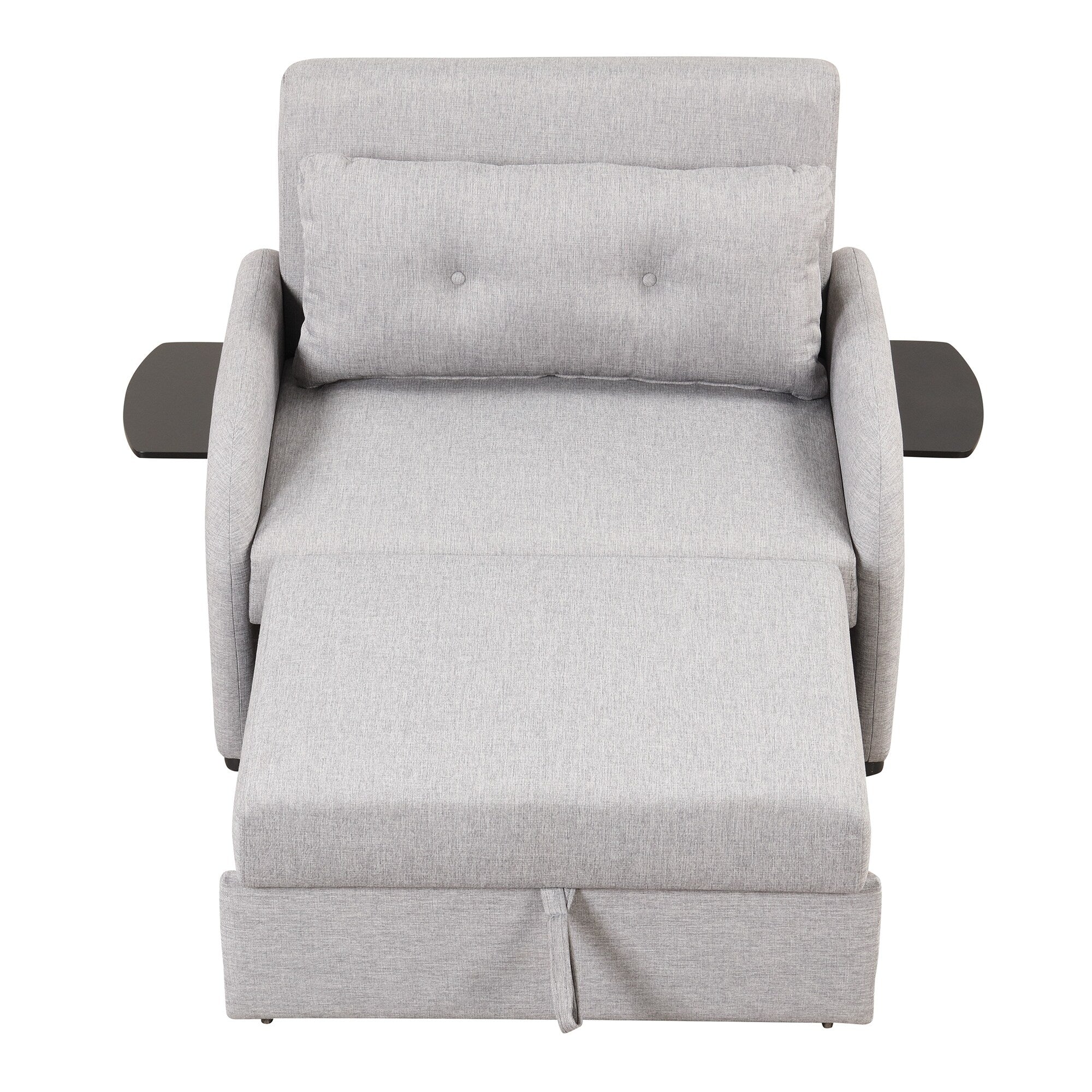48.82-Seater Sleeper Sofa 3 in 1 with 2 Wing Table and USB Charge