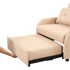 48.82-Seater Sleeper Sofa 3 in 1 with 2 Wing Table and USB Charge