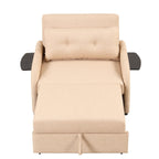 48.82-Seater Sleeper Sofa 3 in 1 with 2 Wing Table and USB Charge