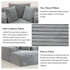 48.82-Seater Sleeper Sofa with Removable Pillows for Living Room and Bedroom