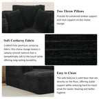 48.82-Seater Sleeper Sofa with Removable Pillows for Living Room and Bedroom