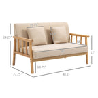 48 Loveseat Sofa for Bedroom, Modern Love Seats Furniture, Upholstered Small Couch for Small Space