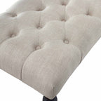 48x16x19.5 Contemporary Fabric Tufted Turned Leg Dining Bench - 48x16x19.5inch