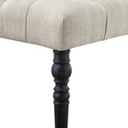 48x16x19.5 Contemporary Fabric Tufted Turned Leg Dining Bench - 48x16x19.5inch
