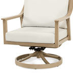 5-Person Aluminum Patio Conversation Set with Swivel Chairs, Coffee Table and Cushions