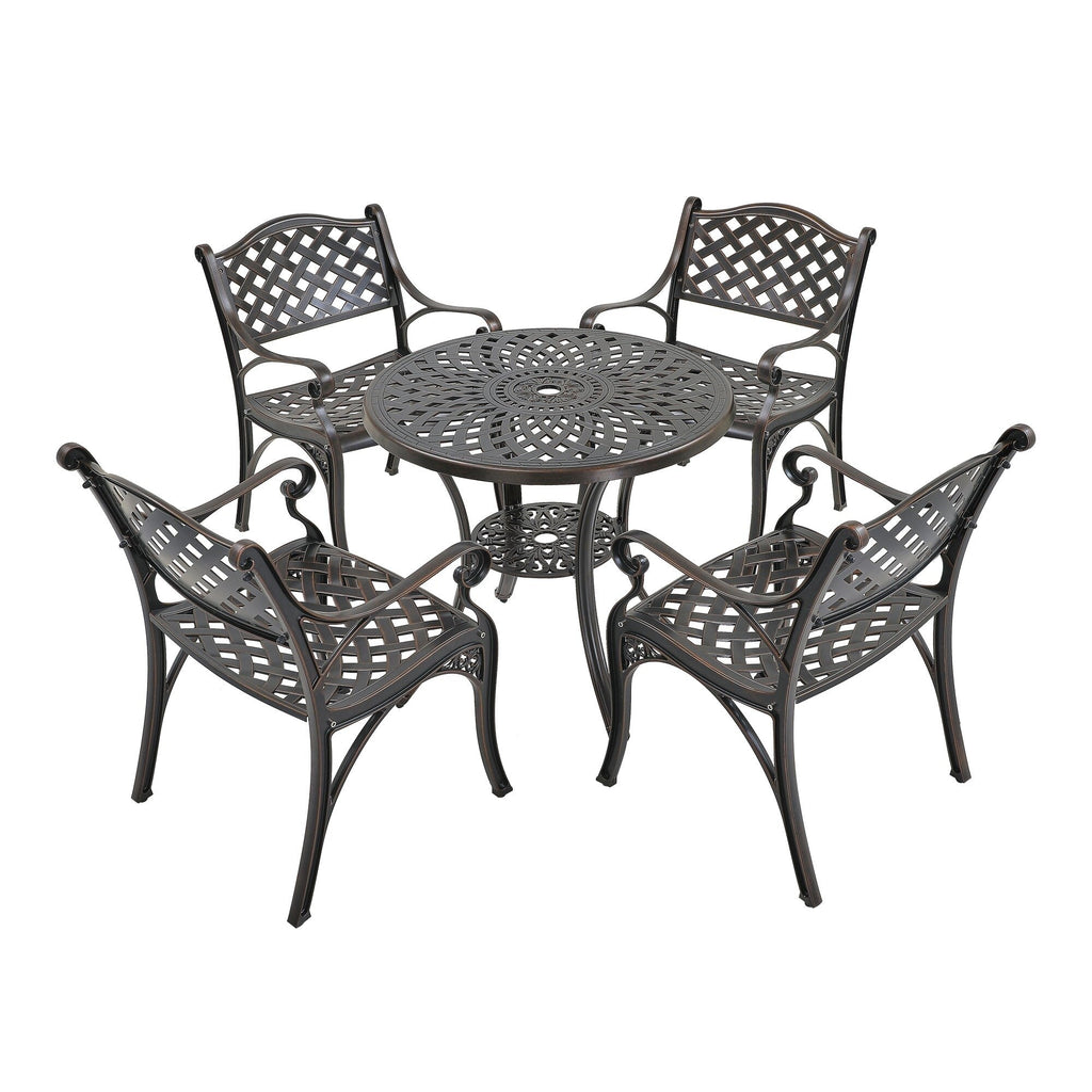 5-Piece Cast Aluminum Patio Dining Set