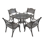 5-Piece Cast Aluminum Patio Dining Set