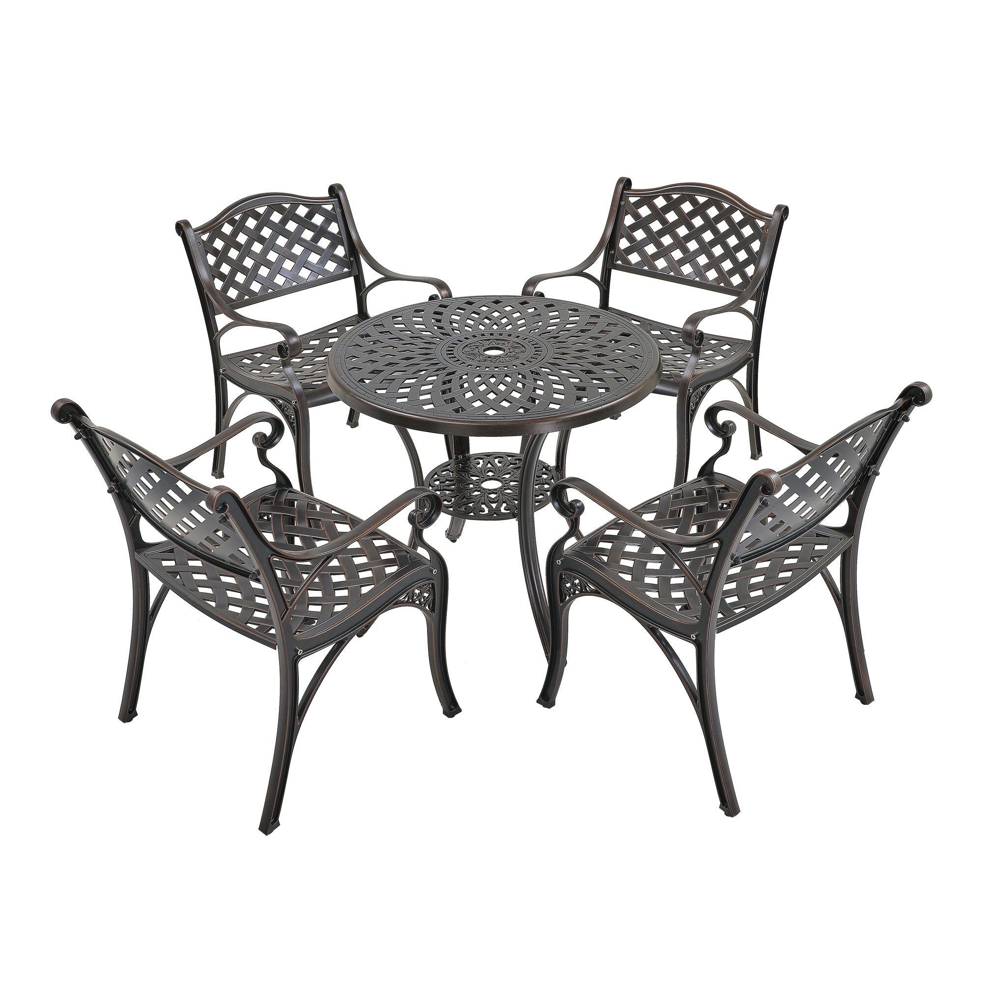5-Piece Cast Aluminum Patio Dining Set