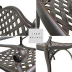 5-Piece Cast Aluminum Patio Dining Set