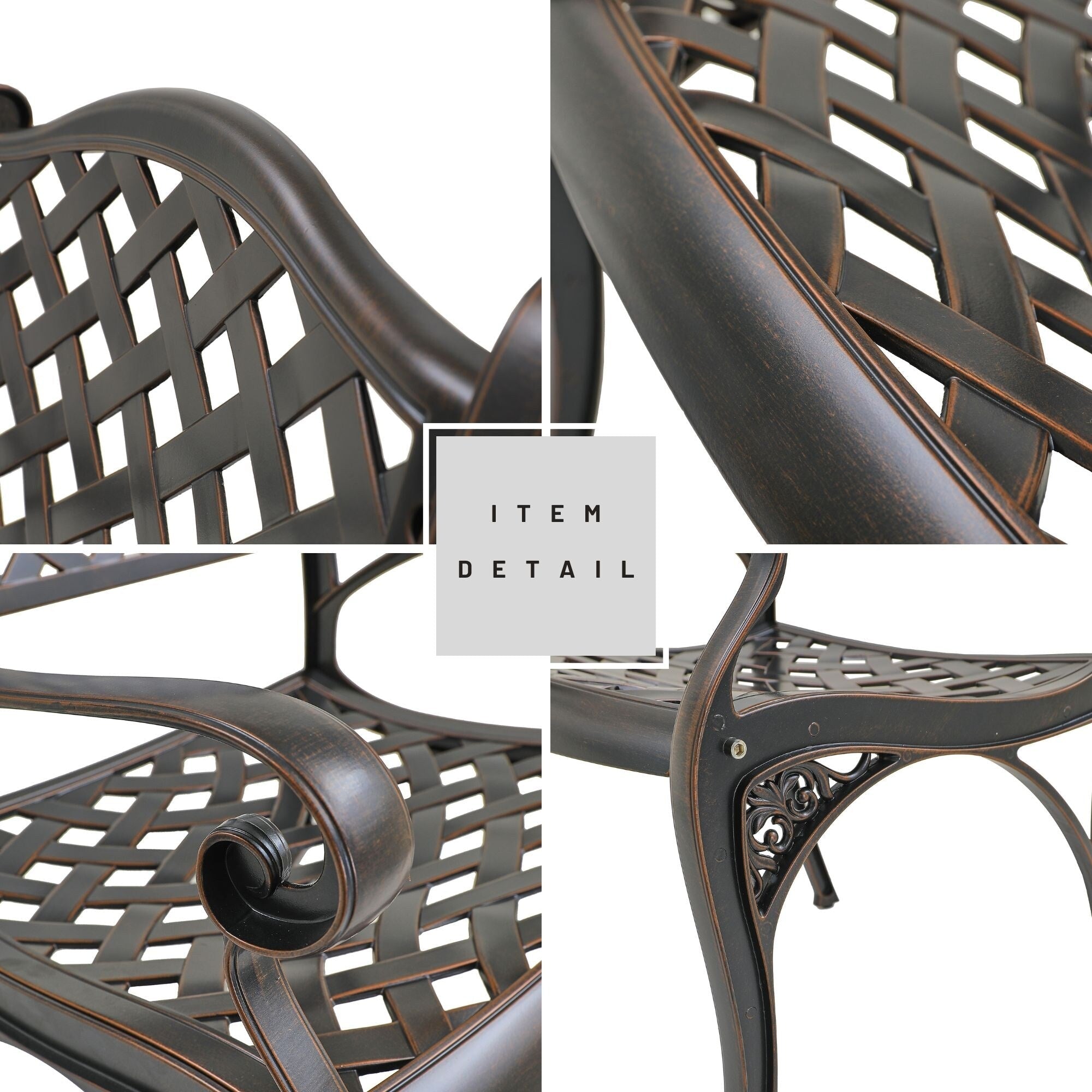5-Piece Cast Aluminum Patio Dining Set
