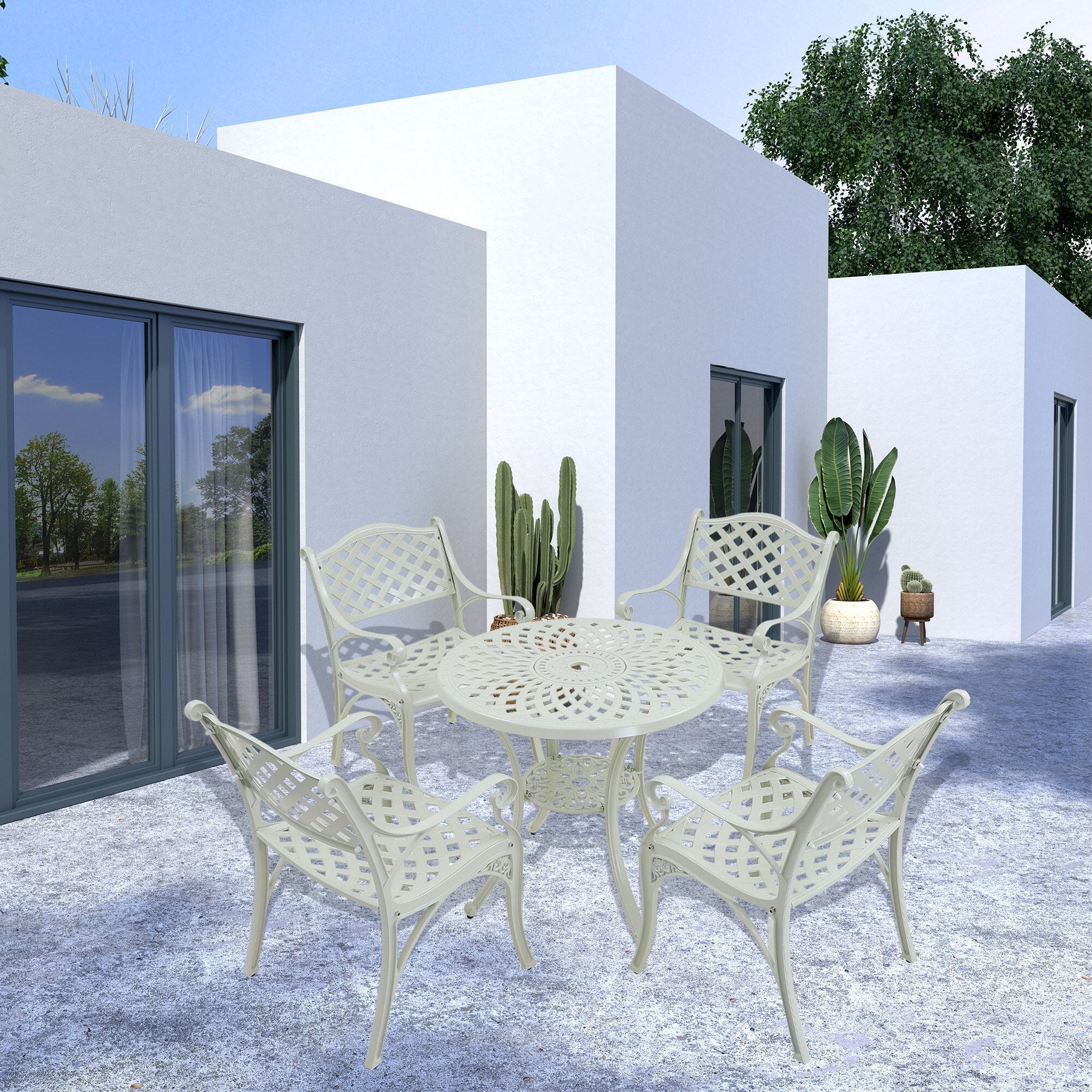5-Piece Cast Aluminum Patio Dining Set
