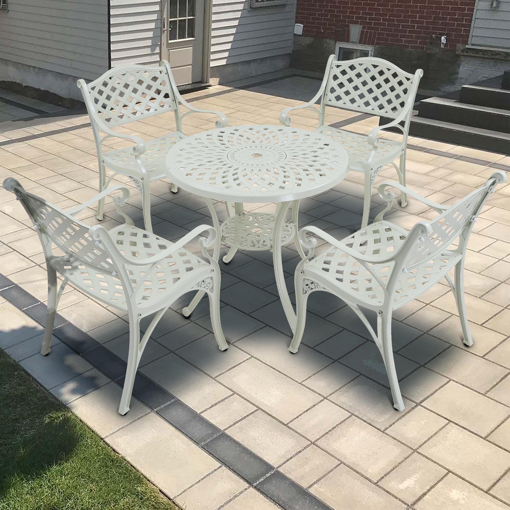 5-Piece Cast Aluminum Patio Dining Set