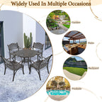 5-Piece Cast Aluminum Patio Dining Set