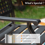 5-Piece Metal E-coating Patio Dining Set