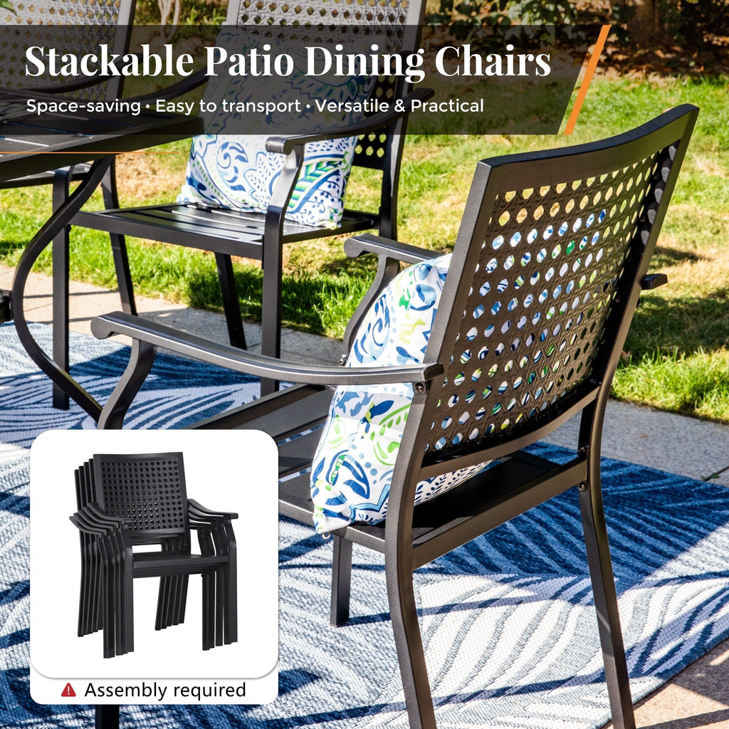 5-Piece Metal E-coating Patio Dining Set