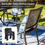5-Piece Metal E-coating Patio Dining Set
