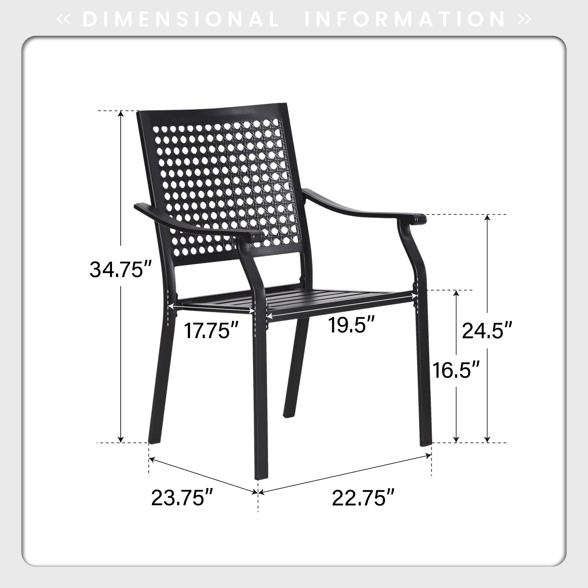 5-Piece Metal E-coating Patio Dining Set