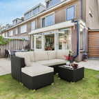 5-Piece Outdoor Patio Rattan Wicker Sofa Set