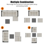 5-Piece Outdoor Patio Rattan Wicker Sofa Set